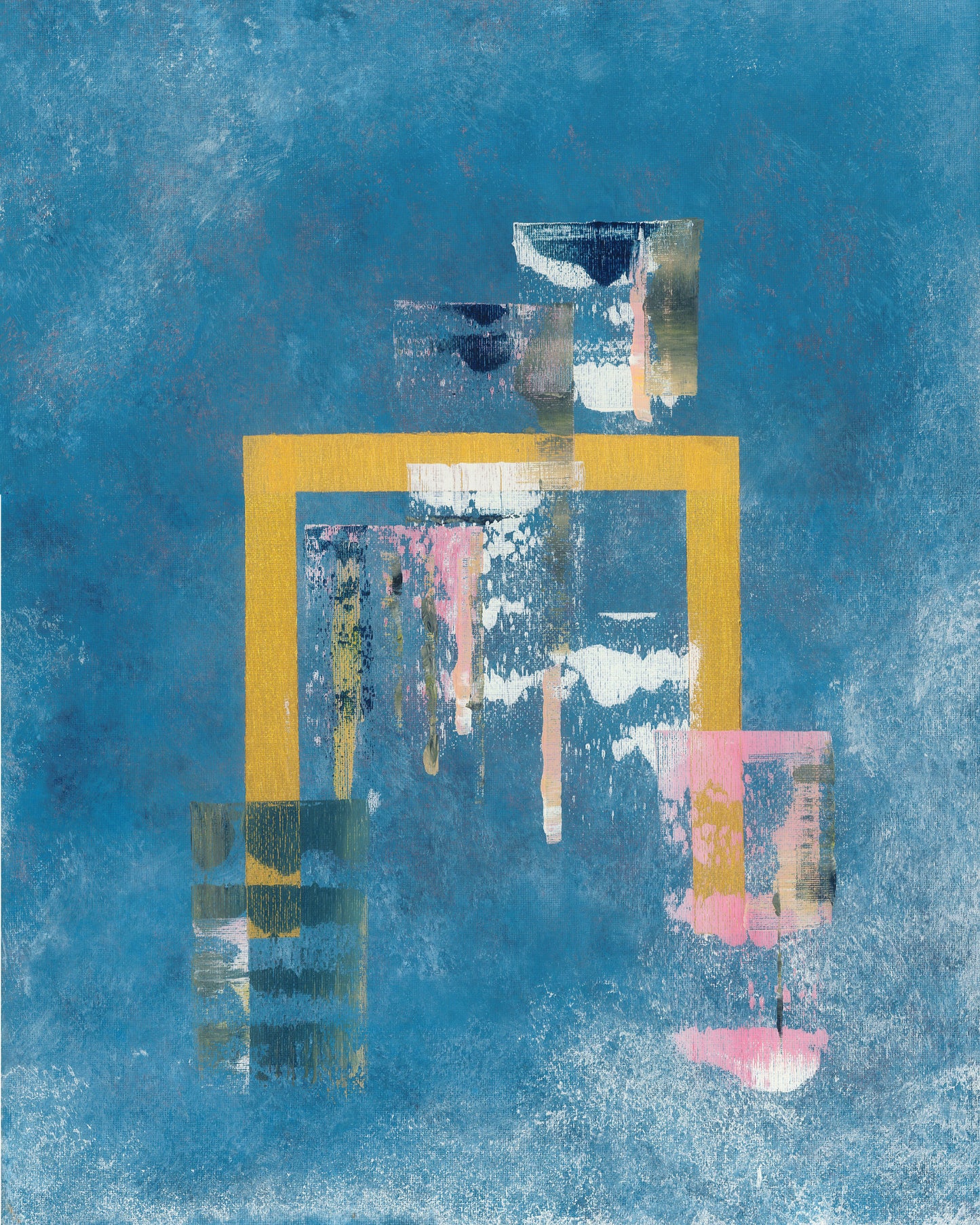 Day Art Print - New York skyline poster met warme en frisse kleuren.