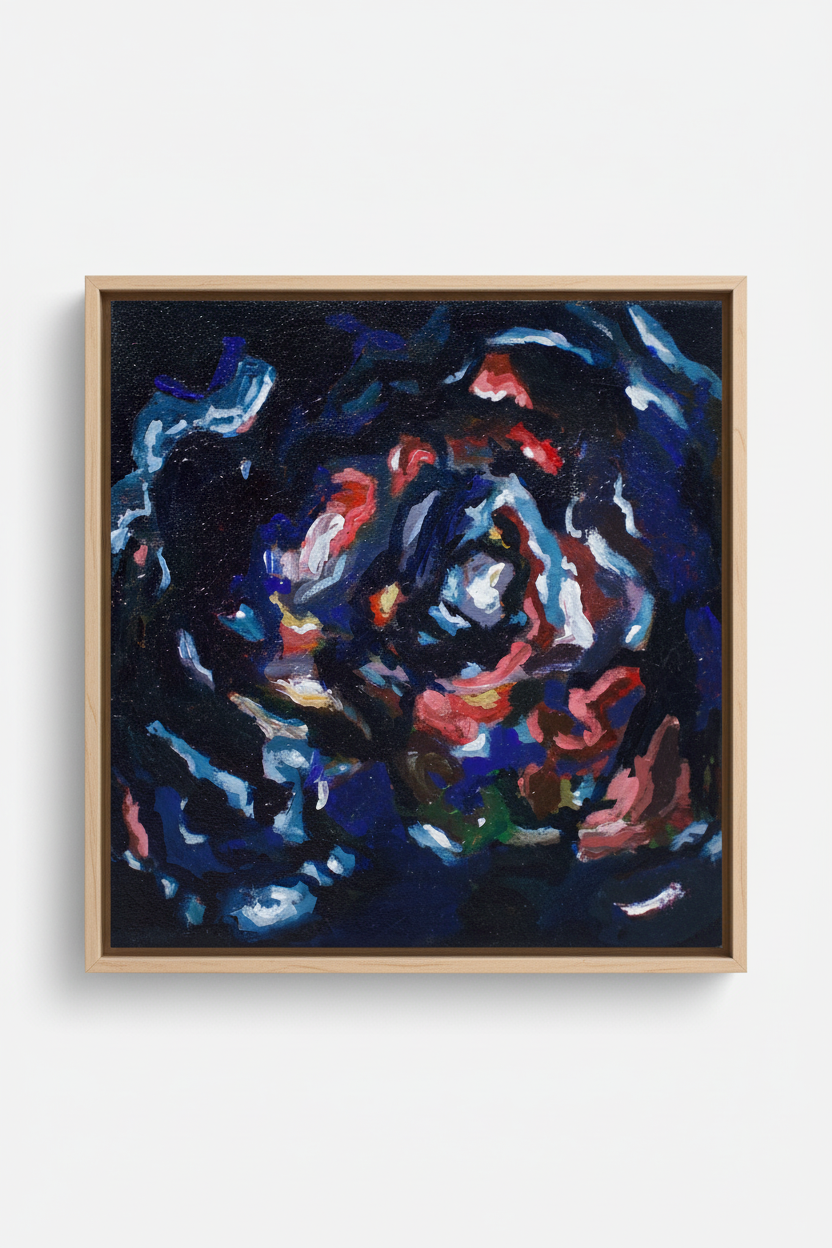 Antrum Caeruleum with natural wood frame