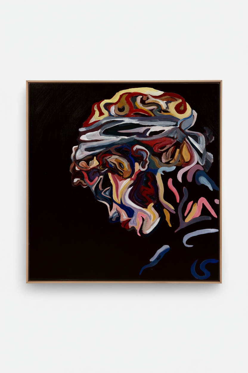 Echoes of Apollo met ultra dunne natuurhout lijst