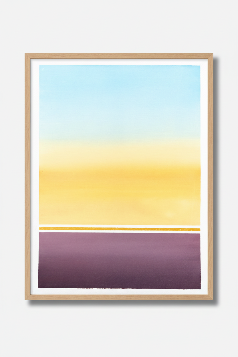 Ionian Morning Art Print in Natural Wood Frame