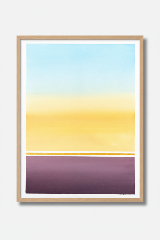 Ionian Morning Art Print in Natural Wood Frame