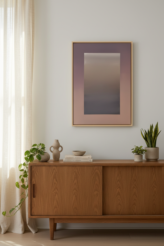Ombré boven sideboard - authentiek