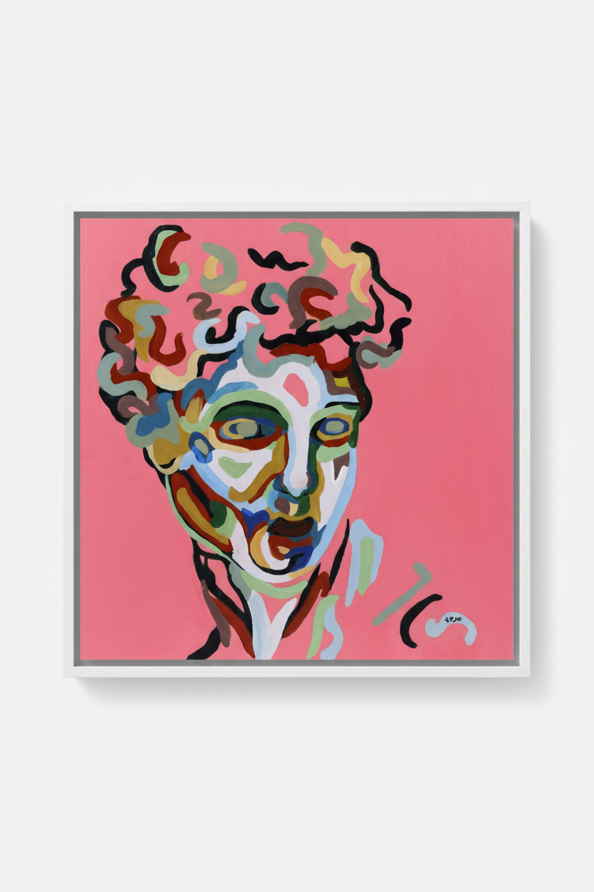 Traces of David met ultra dunne witte lijst