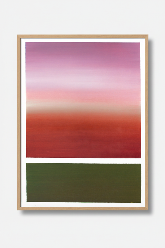 Vonitsa Sun art print in natural wood frame