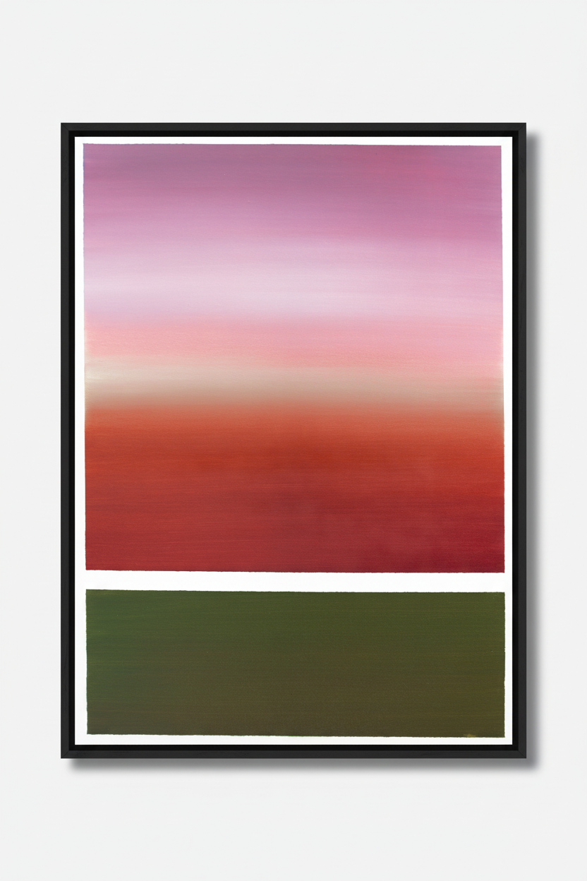 Vonitsa Sun schilderij met zeer dunne zwarte baklijst